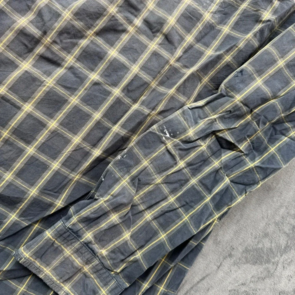 Ralph Lauren Boys XL 18-20 Plaid Button Down Shirt Navy Blue Yellow Red Pony